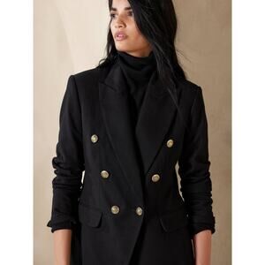 Banana Republic Flannel Icon Blazer Black